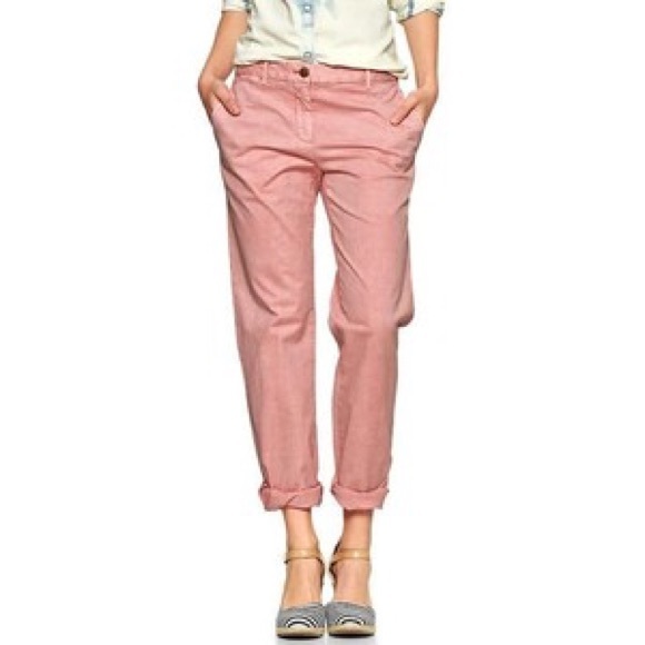 gap broken in straight khakis